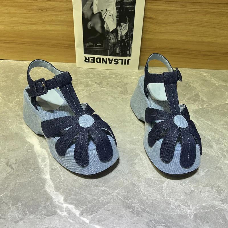 Women's Platform Cowboy Sandals Designer Fashion Muffin Bottom Metal Buckle Roman Shoes 2025High Heeled Thick Bottom Women Shoes