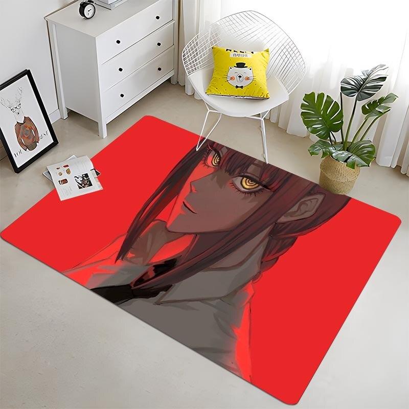 Buy Anime Chainsaw Man Carpet Rug Makima Pochita Power Character Carpet ...