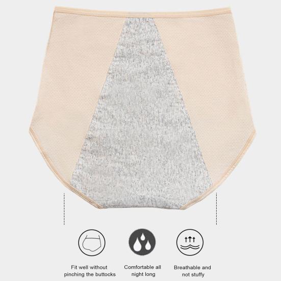 Frauen Höschen Einfarbig Plus Größe Weichen Hintern-angehoben Hohe Taille Nahtlose Elastische Periode