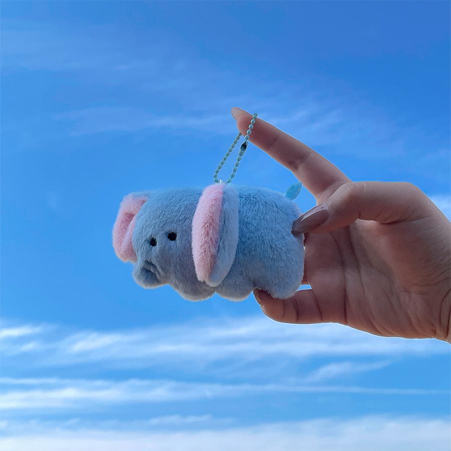 Mini Plush Keychains Animal Toys Soft Plush Doll Pendant Keychain Stuffed Backpack Decoration Cartoon Bag Charms Kids Gift