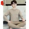 Men's Cashmere Silk Blend Striped Thermal Underwear Set