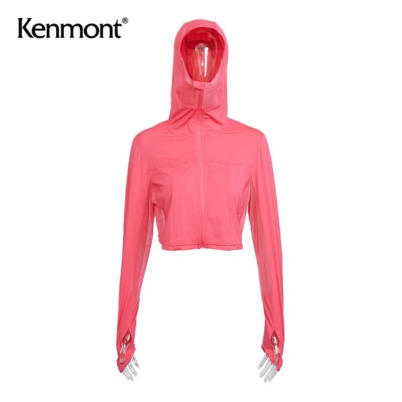 Kenmont Women s Lightweight Hooded Sun Protection Jacket KM-3395 L/XL