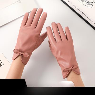 Lederhandschuhe für Damen im Winter, plus Samt verdickt, für Outdoor-Wärme und modisch, winddicht und kältebeständig, Outdoor-Reithandschuhe aus PU