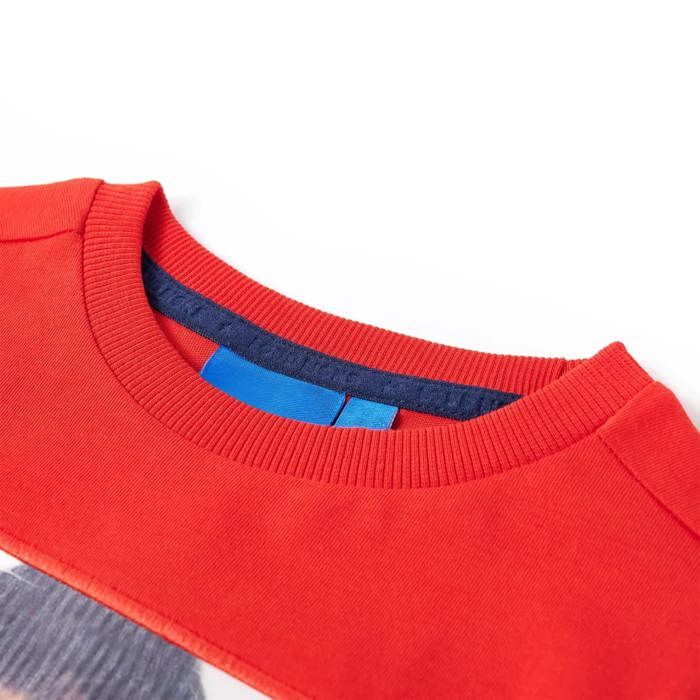 Red Long-sleeved T-shirt for Children 92/104/116/128/140