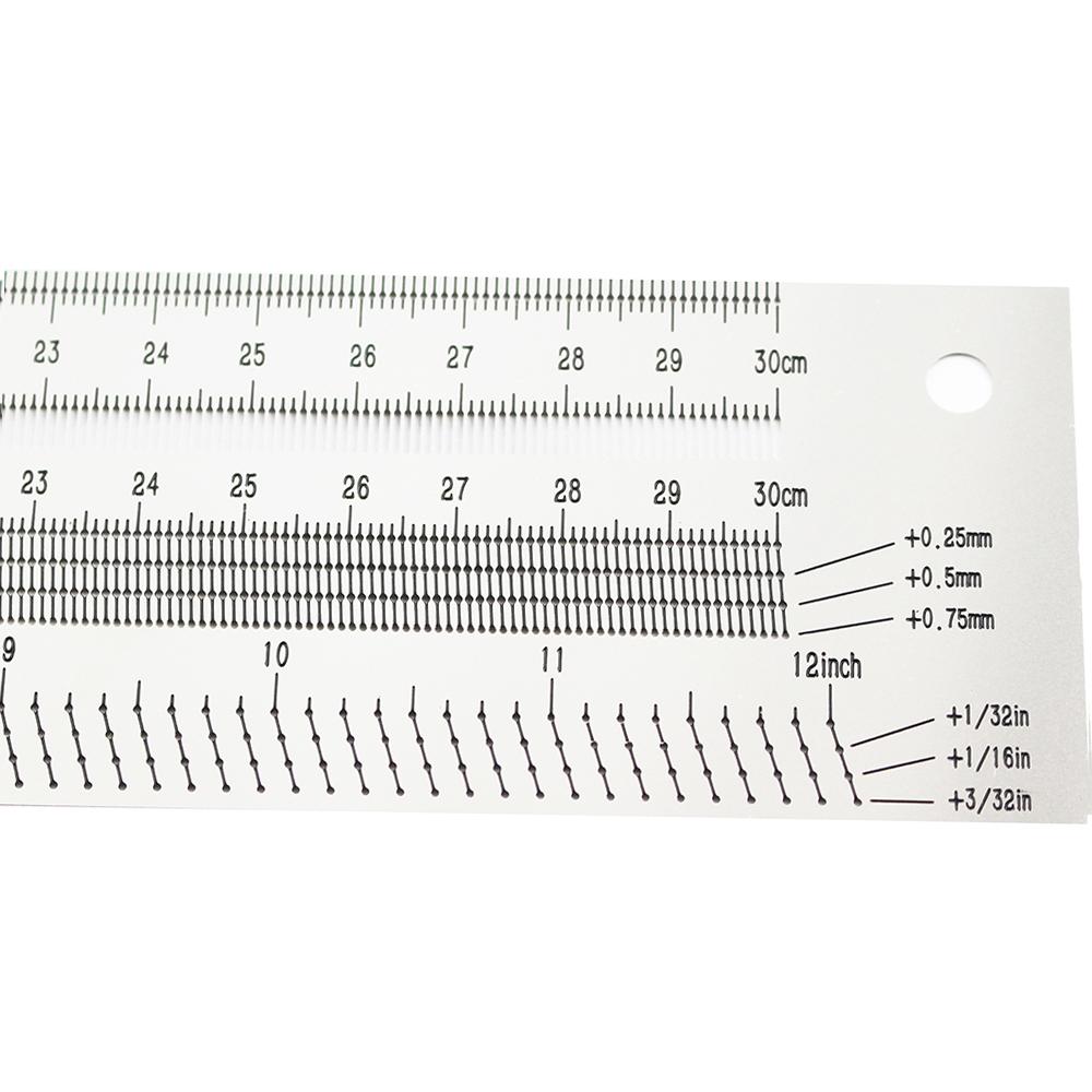 High Precision Metric 300mm Hole Ruler T Type Woodwork Scribbling Marking Stainless Line Gauge Carpenter Measuring Tool