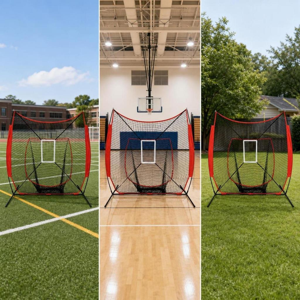Practice Net with Target Freestanding Baseball Portable for Coaches