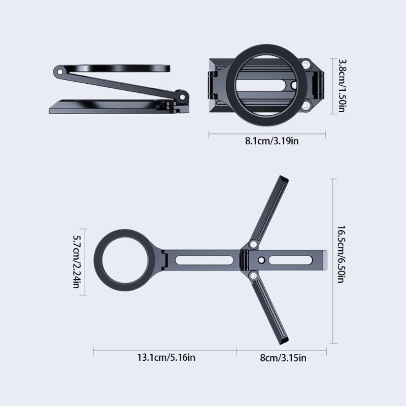 Travel Phone Holder Tripod Magnetic Phone Mount Portable Aluminum Clip  for Handfree Viewing Live Streaming