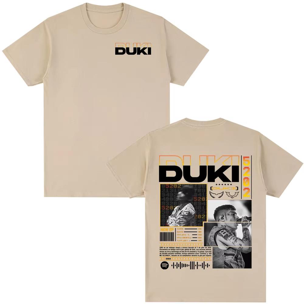 

Rapper Duki Duki 5202 MIXTAPE 2025 Album T Shirts Men s Women Fashion Hip Hop Vintage T-shirt Cotton Casual Short Sleeve T-shirt 4XL