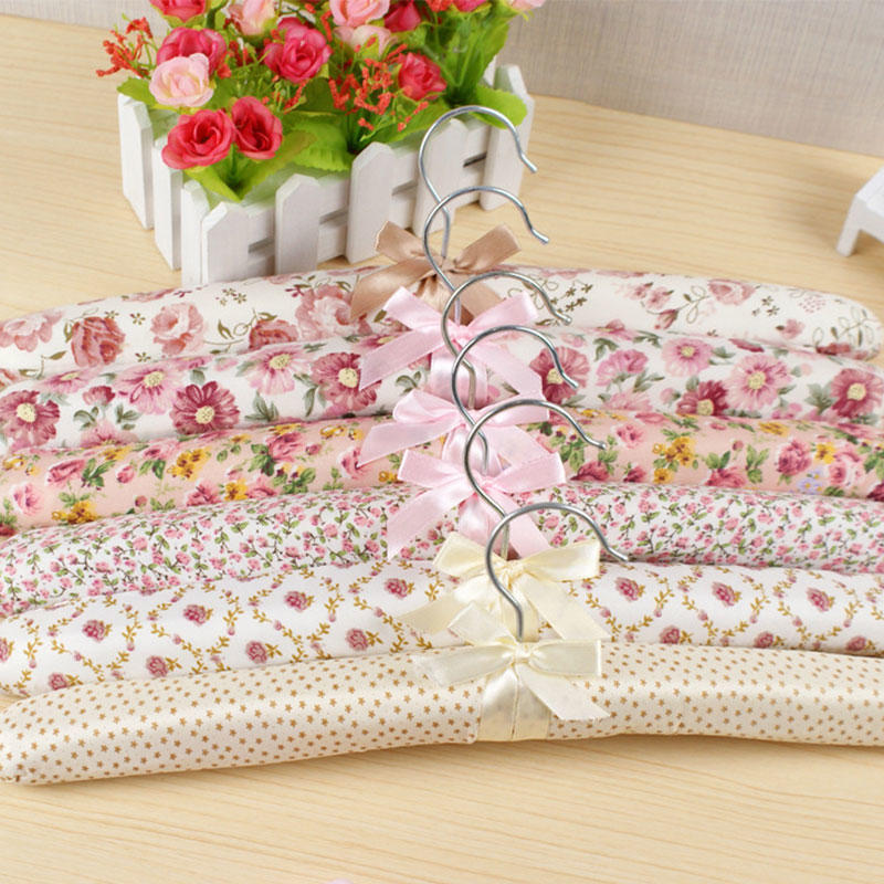 5pcs Colorful Blossom Sponge Padded Clothes Hanger Dress Cotton Coat Hangers Skid Suit Satin Hangers Resistance Rack Clothes 1490₽