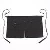 Half-front Slit Waist Apron (black)
