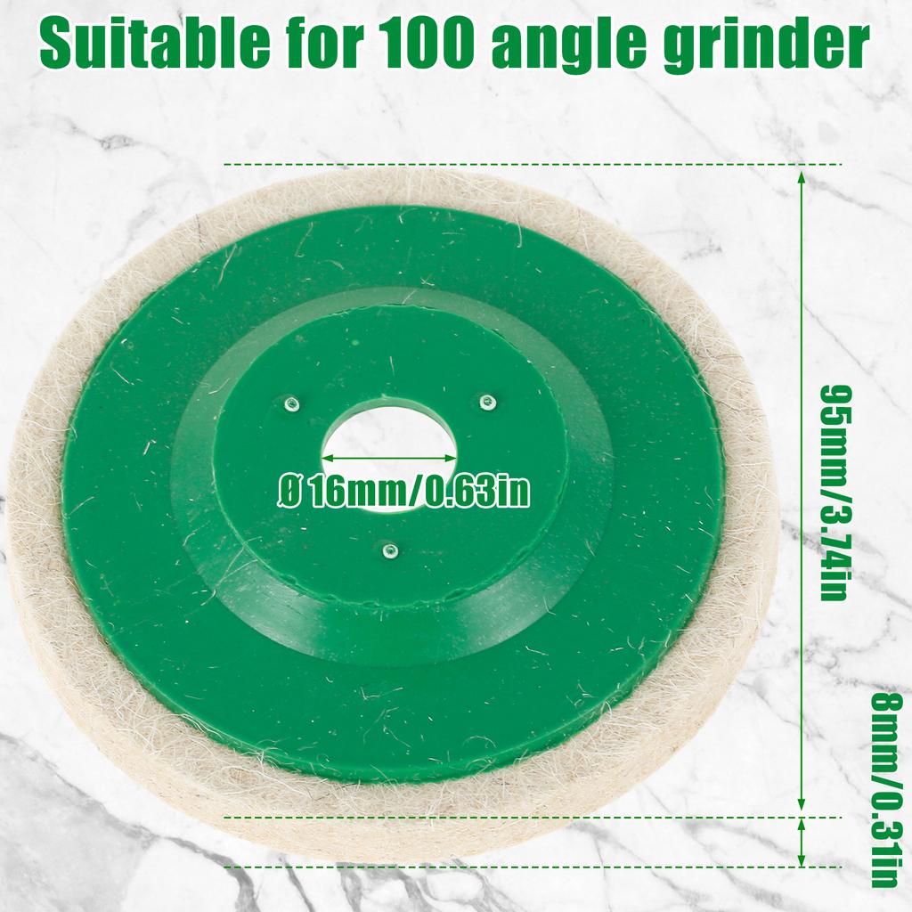 Wool Polishing Wheel Buffing Pads Angle Grinder Wheel Felt Polishing Pad Disc Accessories For Metal Marble Glass Ceramics