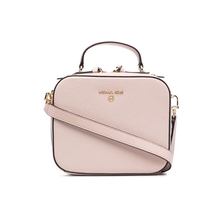 

Michael Kors Mk Jet Set Medium Letter Logo Square Tote Bag Solid Color Leather Commuter Dating Crossbody Bag Women Handbags Pink 32T0GT9C2L-SOFT-PINK Basic Set (Bag+Dust Bag)