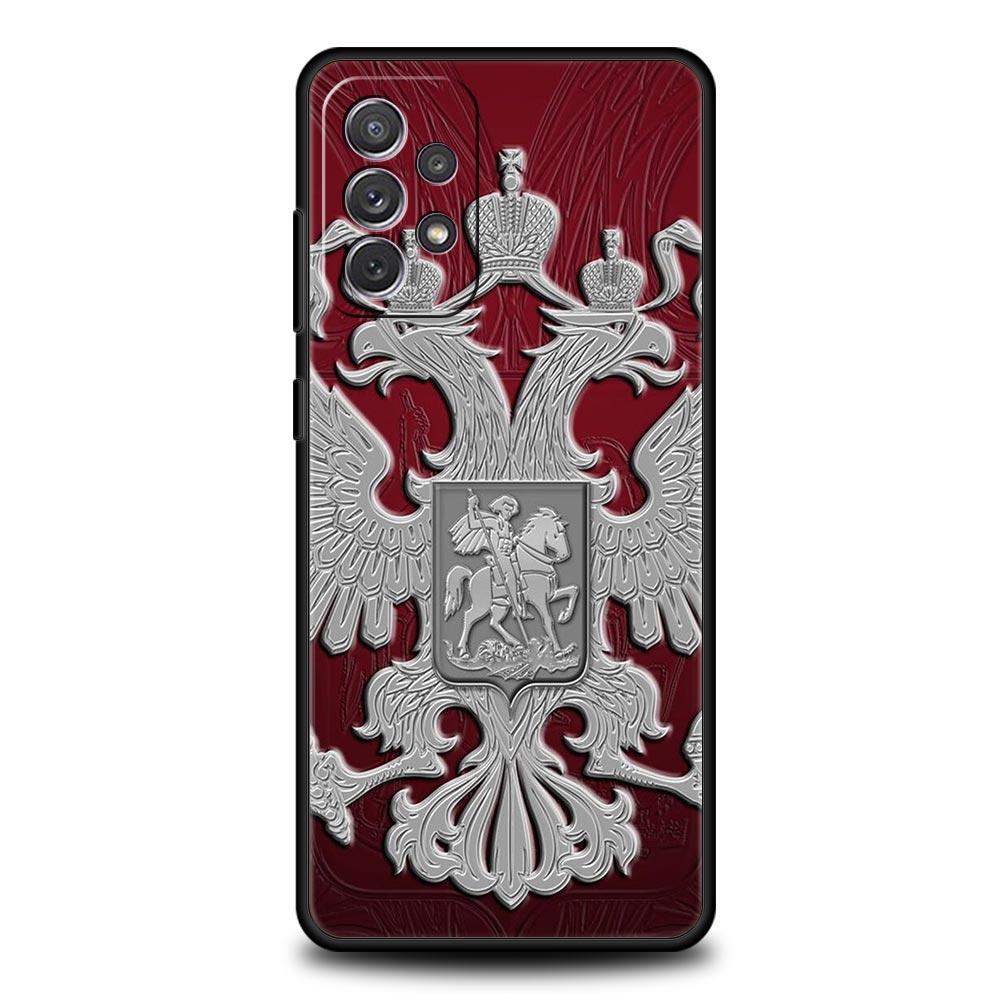 Russia Russian Flags Emblem Phone Case for Samsung Galaxy A13 A51 A71 A21S A12 A11 A31 A41 A23 A53 A73 A52 A32 5G A03S A01 Cover