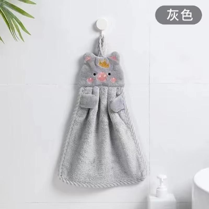 Cute Hand Towels for Kids Little Pig Microfiber Towel Household Absorbent Kitchen Towel Lazy Rag Towel Adult Hand Towel Bathroom
