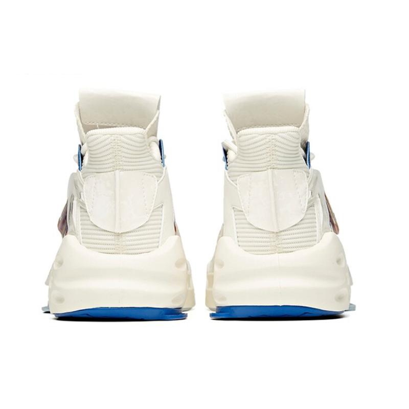 Anta C37 Series Mid-Top Skateboard Shoes Men's White Blue Sneakers 912118089-1