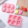 Easter Silicone Mold Cake Chocolate Cookie Baking Mould Rabbit Colored Holiday Easter Decoration Kitchen Bakeware Tools