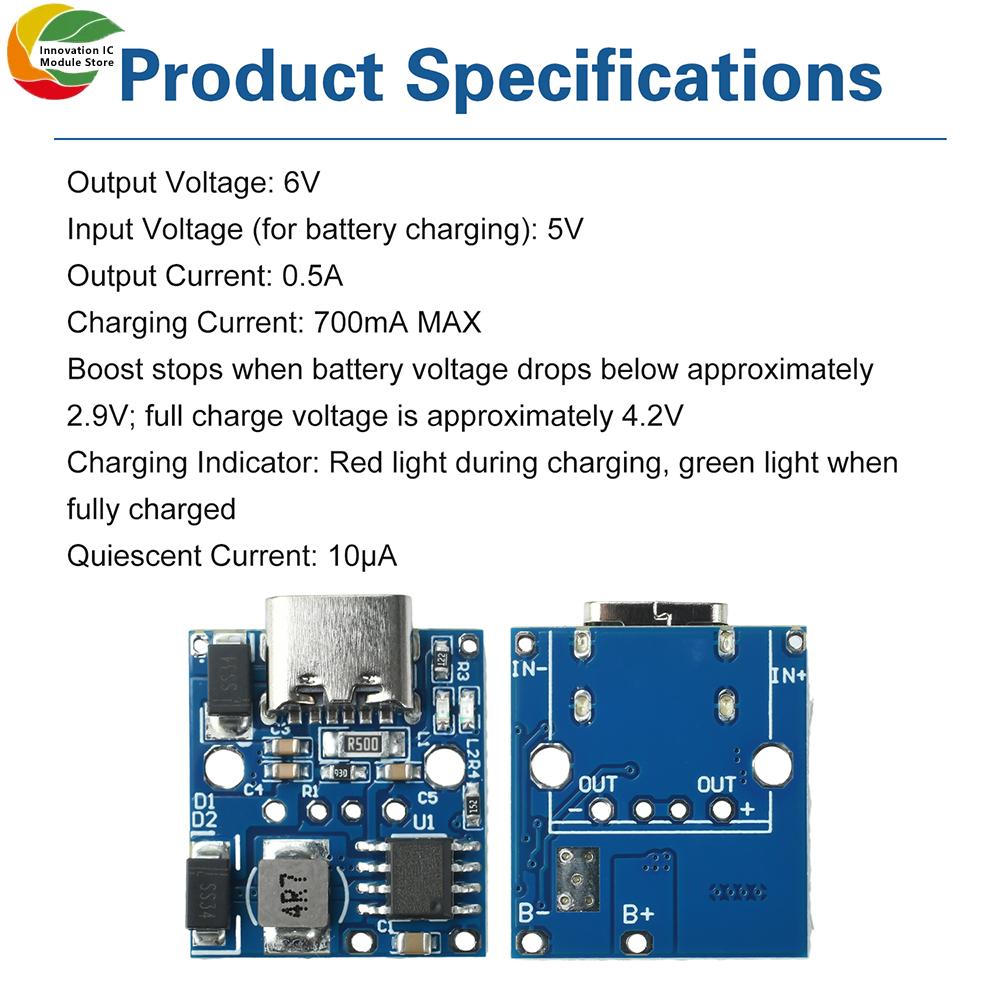 AA/AAA Dry Battery To Lithium Battery Power Supply 3.7V To 6V Integrated Charging And Discharging Protection Module