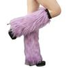 40cm Furry Leg Warmers Japanese Style Long Tube Sock Harajuku Style Lolita Boots Cover  Women