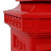 Aluminium Kolom Brievenbus Vintage Stijl Roestbestendig Rood