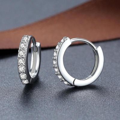 Diamond-studded S925 Sterling Silver Trendy Earrings - Hypoallergenic, Simple Design for Women