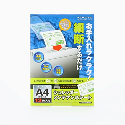 KOKUYO Arkusz konserwacji niszczarki 13 arkuszy KPS-CL-MSA4