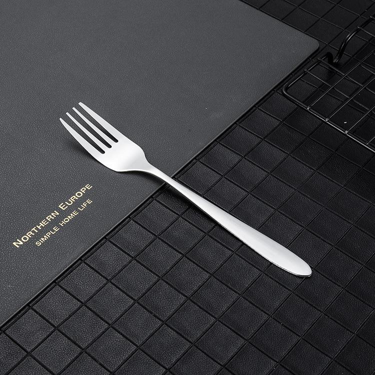 Bare solid color stainless steel spoon Yuan household eating spoon stirring spoon coffee spoon tableware set