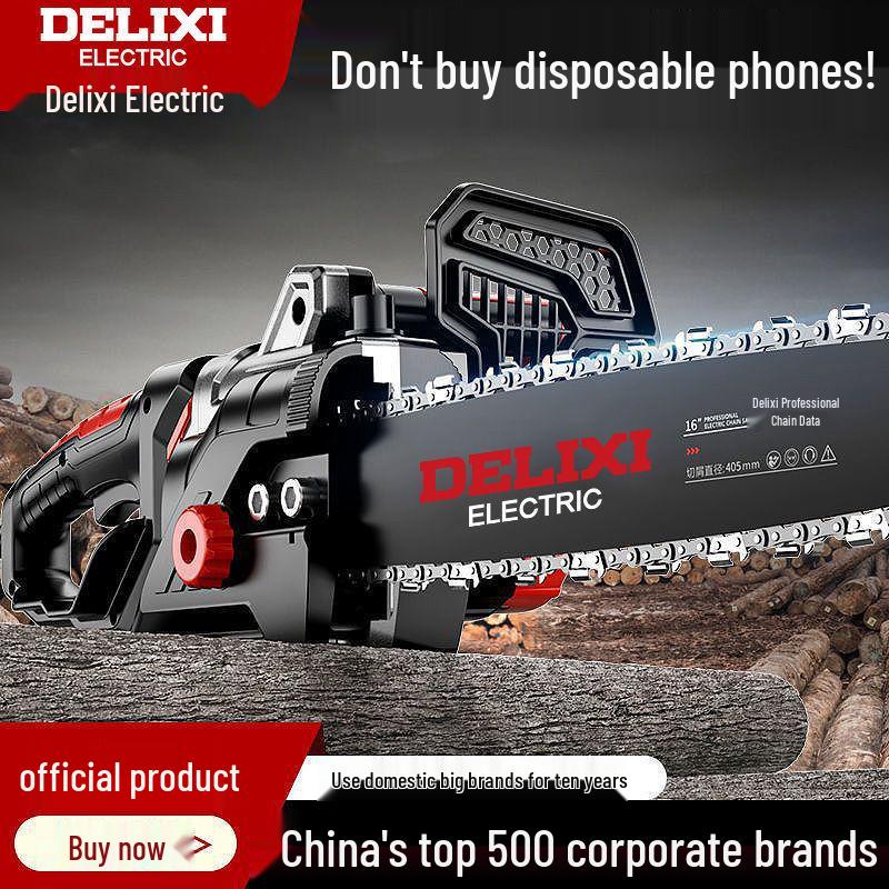 High-Power Handheld Electric Chainsaw for Home and Woodworking - Portable and Multifunctional with Free Shipping