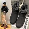 Winter Thick Anti Slip Women's Snow Boots Round Toe Thick Soled Short Tube Warm Ankle Boots Wear Resistant Plus Size Cotton Boot