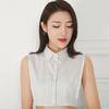 Perfect Match Mens Striped Casual Fake Collars For Women'S Removable Stand Lapel Blouse Half Shirt Detachable Collars False Collar Decor