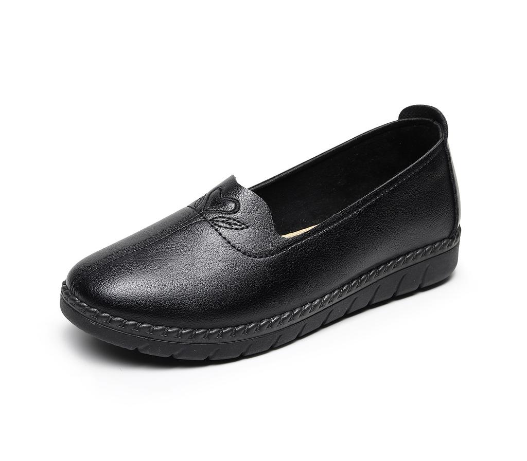 Middle-aged and Elderly ****** and Autumn Single Shoes Round Head Old ******* Cloth Shoes Flat Heel S**t Sole Low-top S**t Sole Casual Women's S