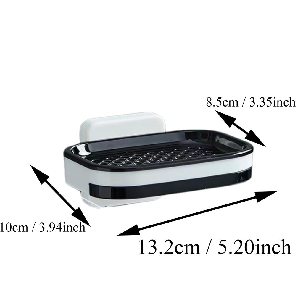 Wall Mounted Soap Box Tray Bathroom Soap Holder Toilet Storage Single/Double Layer Punch-free Storage Rack