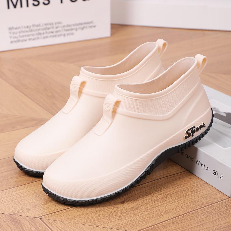 

Fashion shallow mouth waterproof rain shoes women s non-slip and wear-resistant thick-soled short tube water shoes women s rain shoes non-slip 36