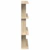 Wall Mounted Shelf Unit Brown 100 X 20 X 126 Cm Engineered Wood