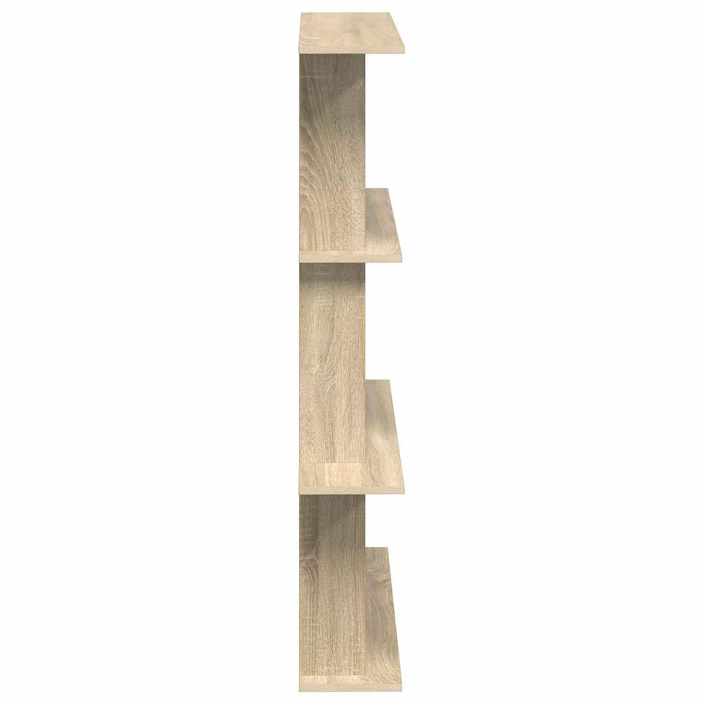 Wall Mounted Shelf Unit Brown 100 X 20 X 126 Cm Engineered Wood