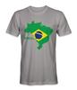 Brazil Country Flag Map Printed Gift TShirt Summer Cotton ONeck Short Sleeve Unisexs T Shirt New S3XL