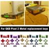 For GKD Pixel 2 Metal Replacement Buttons Handheld Game Console Replacement Keys Game Console Accessory