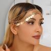 Geometric Gold Alloy Headband With Tassel Accents For Party And Gift