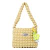 Chic Soft Pleated Bubble Cloud Shoulder Bag Available In White Black And Yellow