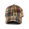 Autumn Winter Hat Women's Hard Top Baseball Cap Classic Vintage Plaid Cap for Men