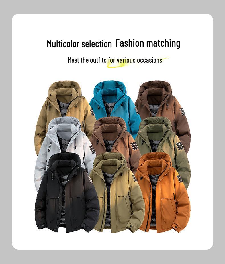 Men's Autumn-Winter Casual Cotton Sport Jacket: Trendy, Thickened Ski and Workwear Outerwear