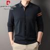 Pierre Cardin Men's 2026 Spring/Autumn Long Sleeve Mock Cardigan Knit Sweater