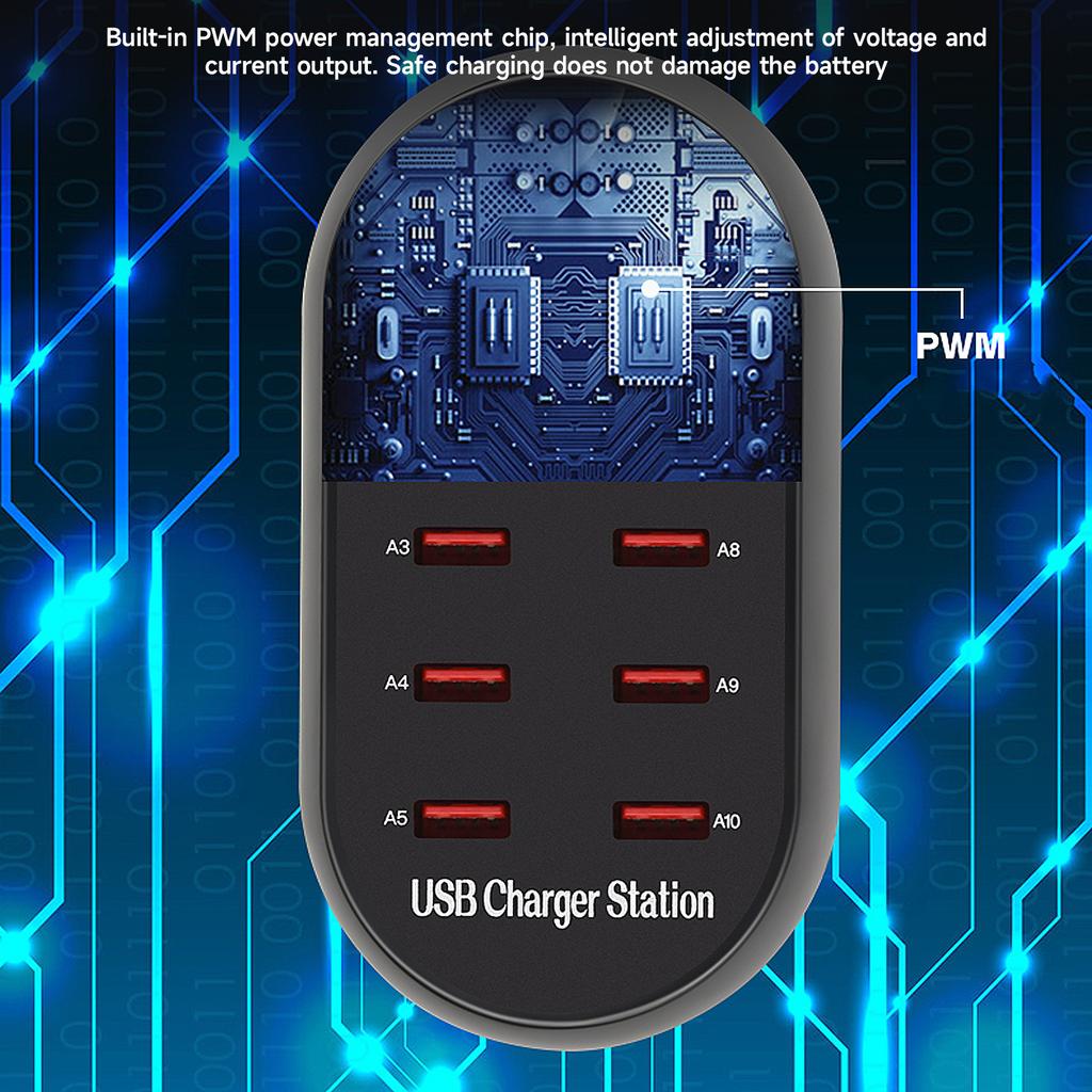 Multi USB Charger Station, 10/20 Port USB Multi Port Charger USB Charging Station for Multiple Device for Smartphone