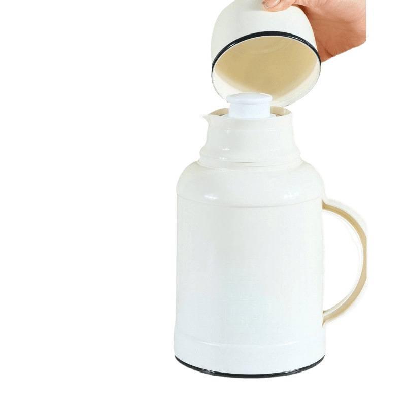 Household Thermos Flask: Large Capacity, Portable Thermal Insulation, Cold/Heat Retention, Available in White, Orange, Green.