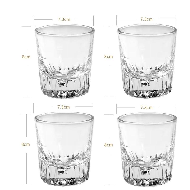 5oz 4pcs Sets Vintage Foreign Wine Glass Modern Classic Thick Bottom Glass Cup Whiskey Cocktail Drinking Glasses Party Bar Tools