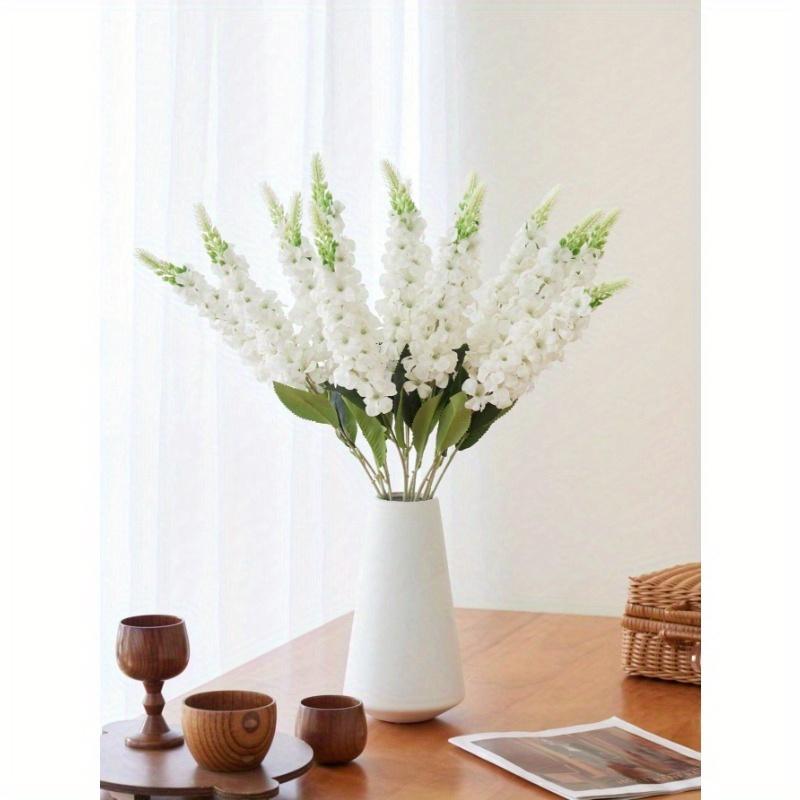 

1 шт. Белые искусственные цветы львиный зев, искусственные цветы дельфиниума из шелка, длинный стебель, искусственные цветы гиацинта для свадьбы, дома, улицы 1pc белый