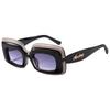 New Fashion Sunglasses Men And Women Large Frame Square Sunglasses Cool Trendy Color Glasses Frame