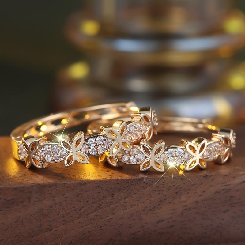 1 Paar Elegante Damen-Kränzen-Ohrringe Offenes Schmetterlingsdesign Damen-Schmuck für den Alltag und Partys Geschenke Jährlicher Eleganter Schmuck