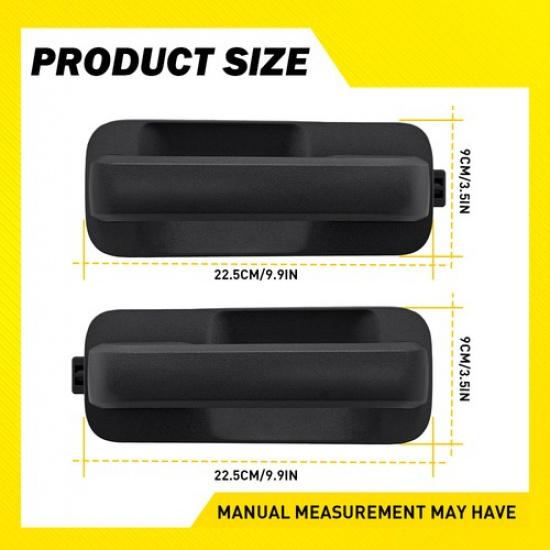 2Pcs Rear Left+Right Black Exterior Door Handle Kit For 2015-2018 Ford F-150 XLT