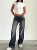 Jeans dritti in denim da donna di alta qualità europei e americani