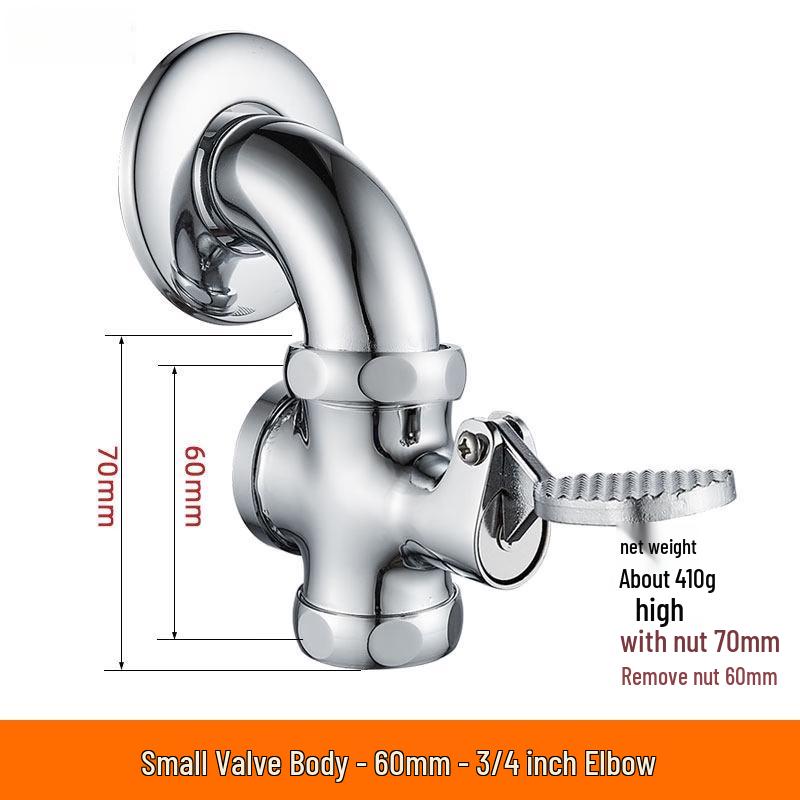 JPHZNB All-Copper Foot Pedal Toilet Flush Valve
